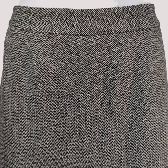 Vintage Y2K Banana Republic Tweed Side Pleats w Dome Buttons Pencil Skirt Sz 2 - Picture 5 of 8
